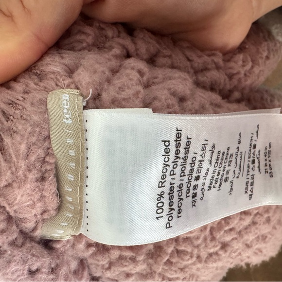 Pottery Barn Teen Sherpa Hooded Robe XS/S | Cozy Plush Teddy Lounge Pink - Picture 7 of 7